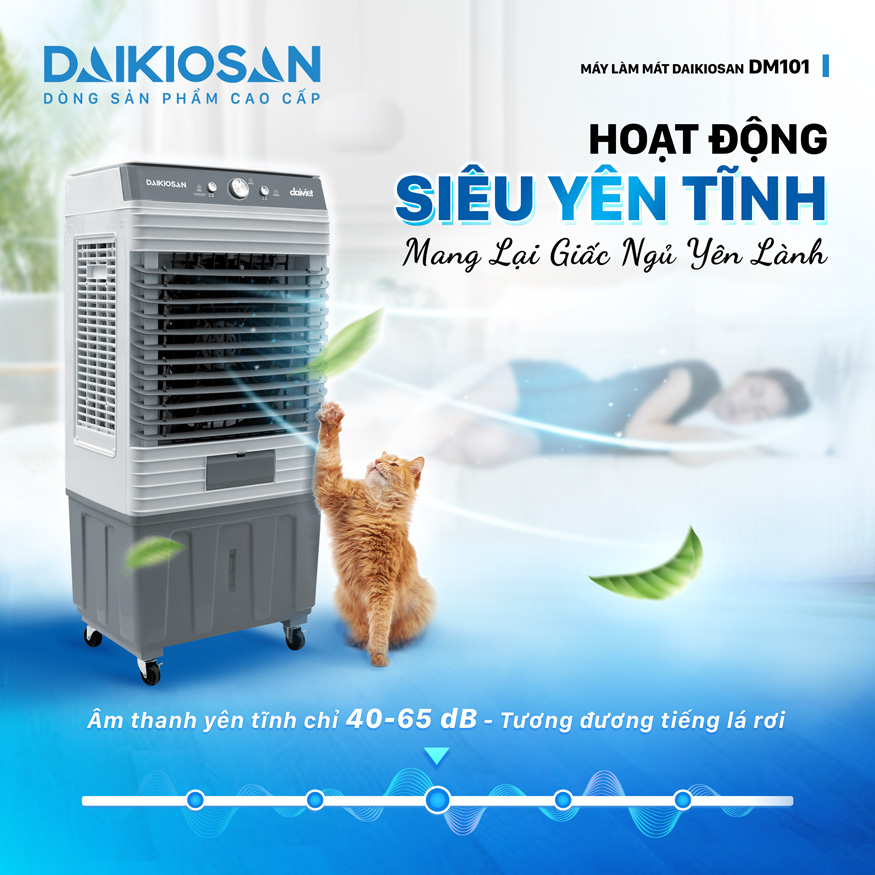  Quạt điều hoà không khí Daikiosan DM101 hoạt động yên tĩnh