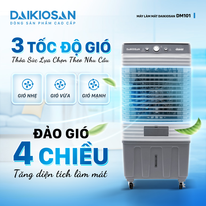 Quạt điều hoà Daikiosan DM101 có đảo gió 4 chiều