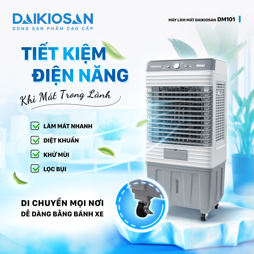 Quạt điều hòa Daikiosan DM101 khí mát trong lành cho mọi nhà