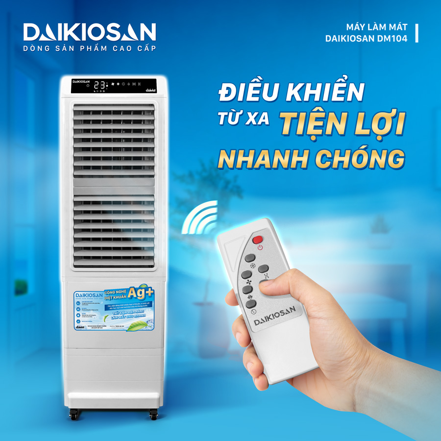 Quạt điều hòa Daikiosan DM104 điều khiển từ xa dễ dàng