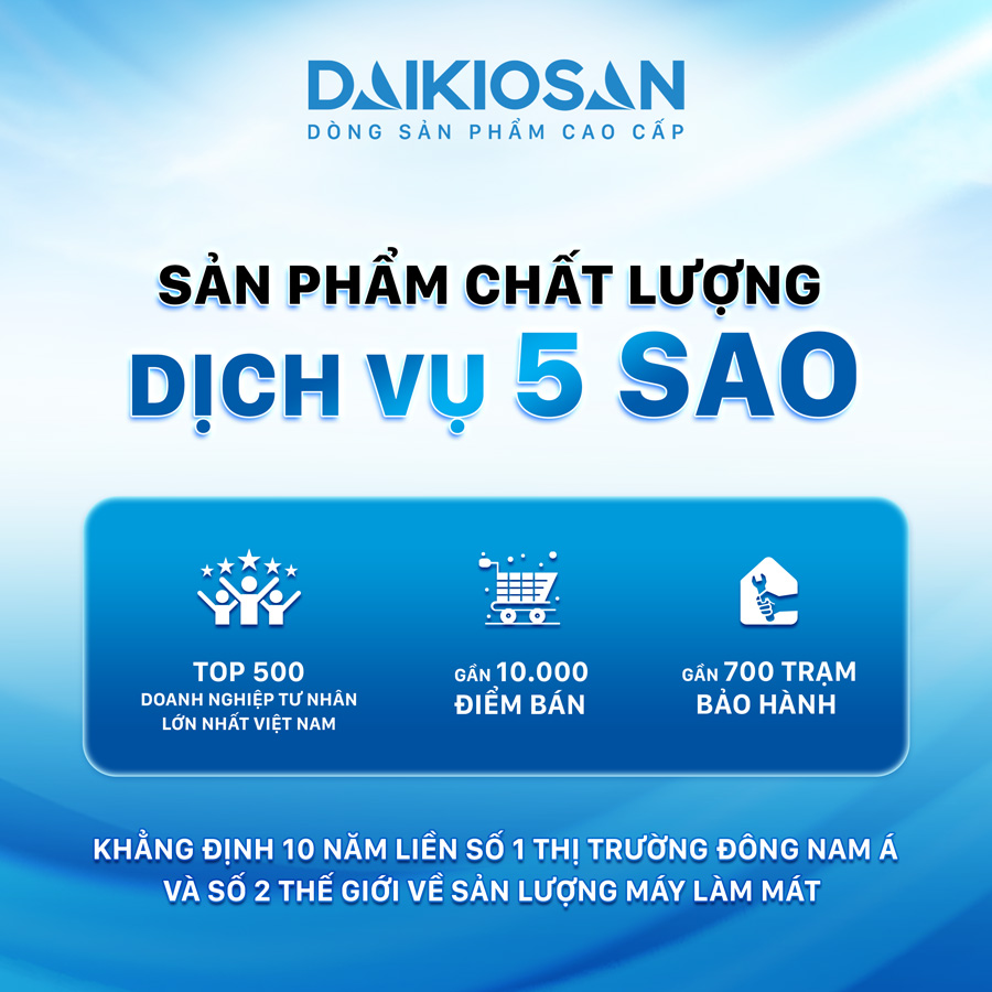 Quạt điều hòa Daikiosan bảo hành số 1 thị trường